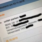 Strafzettel auf Kundenparkplatz erhalten