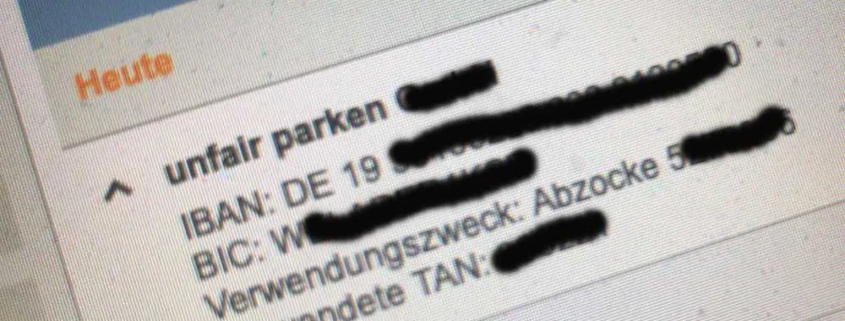 Strafzettel auf Kundenparkplatz erhalten